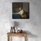 A Lady Writing a Letter (ca. 1665) by Johannes VERMEER — room mockup view 1