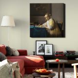 A Lady Writing a Letter (ca. 1665) by Johannes VERMEER — room mockup view 22