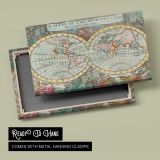 A Map of the World by John Playford - canvas rear frame and hanging hardware