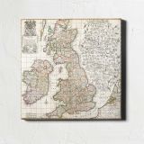 A new map of England Scotland and Ireland (1687), drawn by Robert Morden — room mockup view 1