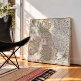 A new map of England Scotland and Ireland (1687), drawn by Robert Morden — room mockup view 2