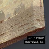 A Norwegian Fjord by Adelsteen Normann - canvas surface and wrapped edge detail