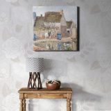 A Pond in Ennery (1874) by Camille Pissarro — room mockup view 1