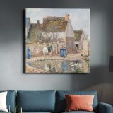 A Pond in Ennery (1874) by Camille Pissarro — room mockup view 3