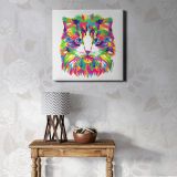 A Reclining Tiger (1866-1919) oil painting by Geza Vastagh — room mockup view 1