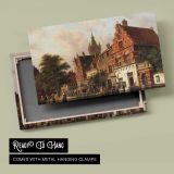 A View in Delft by Adrianus Eversen - canvas rear frame and hanging hardware