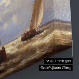 A Windy Day by Abraham Hulk Snr - canvas surface and wrapped edge detail