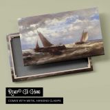 A Windy Day by Abraham Hulk Snr - canvas rear frame and hanging hardware
