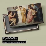 A Youth Relating Tales to Ladies by Simeon Solomon - canvas rear frame and hanging hardware