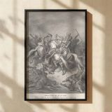 Abishai Saves David - Gustave Dore Heroic Battle Scene with Sword and Shield canvas wall art - Image 2