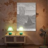 Abraham and the Three Angels - Genesis Hospitality Scene by Dore canvas wall art - Image 5