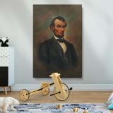 Abraham Lincoln - Presidential Portrait from 19th Century Collection By Alfred W. Stern canvas wall art - Image 2