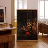 Adoration of the Shepherds - Baroque Nativity Scene by Caravaggio canvas wall art - Image 7