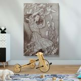 Alice's Adventures in Wonderland - Surreal Playing Cards and Fantasy By Arthur Rackham canvas wall art - Image 2