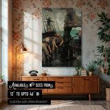 All Hands to the Pumps - Maritime Storm Painting by Henry Scott Tuke Canvas Art