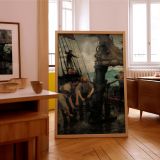 All Hands to the Pumps - Maritime Storm Painting by Henry Scott Tuke Canvas Art - Image 8