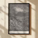 Ammonite and Moabite Army - Gustave Dore Engraved Battle with Chariots canvas wall art - Image 2