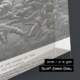 Ammonite and Moabite Army - Gustave Dore Engraved Battle with Chariots canvas wall art - Image 8