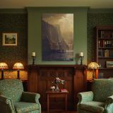 Among the Sierra Nevada by Albert Bierstadt - Golden Light on Waterfalls and Peaks canvas wall art - Image 4