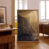 Among the Sierra Nevada by Albert Bierstadt - Golden Light on Waterfalls and Peaks canvas wall art - Image 7