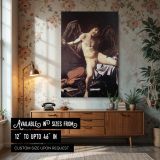 Amor Vincit Omnia - Cupid Symbolism Painting by Caravaggio canvas wall art
