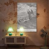 Angel in Radiance - Gustave Dore Messenger of God with Clouds canvas wall art - Image 5