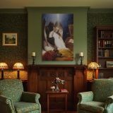 Angel of Death - Emile Vernet Religious Scene in Blue and Gold Tones canvas wall art - Image 4