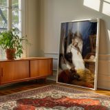 Angel of Death - Emile Vernet Religious Scene in Blue and Gold Tones canvas wall art - Image 6