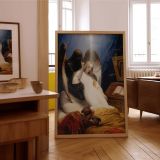 Angel of Death - Emile Vernet Religious Scene in Blue and Gold Tones canvas wall art - Image 7