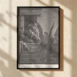 Angel Strikes Firstborn in Egypt - Gustave Dore Passover Judgment Scene canvas wall art - Image 2