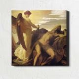 Angel Watching over a Fallen Man by Frederic Leighton — room mockup view 1