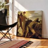 Angel Watching over a Fallen Man by Frederic Leighton — room mockup view 2