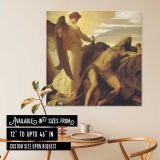 Angel Watching over a Fallen Man by Frederic Leighton — room mockup view 6