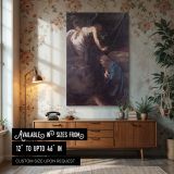 Annunciation - Divine Light and Mary Scene by Caravaggio canvas wall art