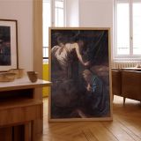 Annunciation - Divine Light and Mary Scene by Caravaggio canvas wall art - Image 7