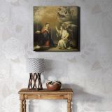 Annunciation to the Virgin (1660 - 1680) by Bartolomé Esteban Murillo — room mockup view 1