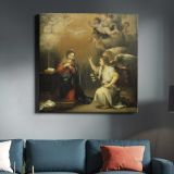 Annunciation to the Virgin (1660 - 1680) by Bartolomé Esteban Murillo — room mockup view 3