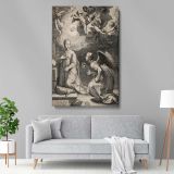 Annunciation to the Virgin - Angel and Madonna Scene By Hendrik Goltzius canvas wall art - Image 5