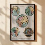 Antique World Map - Geography Wall Hanging Canvas for Study or Decor - Image 2