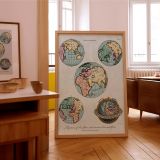 Antique World Map - Geography Wall Hanging Canvas for Study or Decor - Image 8
