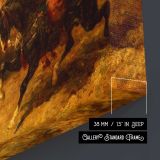 Arab Horseman by Adolf Schreyer - canvas surface and wrapped edge detail