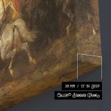 Arabian Patrol by Adolf Schreyer - canvas surface and wrapped edge detail