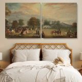 Archery Meeting in Bradgate Park — single-panel canvas in a bedroom
