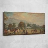 Archery Meeting in Bradgate Park — single-panel canvas shown on a pale studio wall