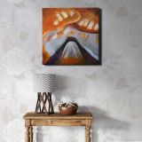 Arthur Dove abstract art print, Mountain and Sky, modernism painting — room mockup view 1