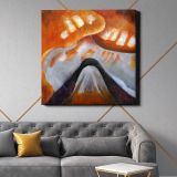 Arthur Dove abstract art print, Mountain and Sky, modernism painting — room mockup view 21