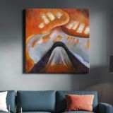 Arthur Dove abstract art print, Mountain and Sky, modernism painting — room mockup view 3