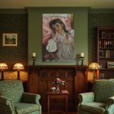 Artist's Daughter by William Merritt Chase - Rosy Pillow and Gentle Brushwork canvas wall art - Image 4
