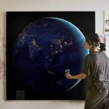 Asia and Australia at Night from NASA Satellite Imagery — room mockup view 3