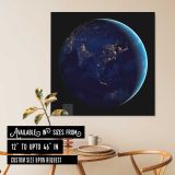 Asia and Australia at Night from NASA Satellite Imagery — room mockup view 6